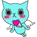 Blue Cat Sticker 1
