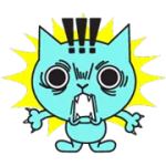 Blue Cat Sticker 3