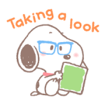 Snoopy indah di Stiker Kerja 1