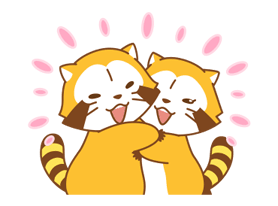 Rascal y Lily: Pegatinas Mapaches Enamorados Emojis