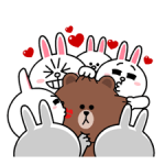Brown & Cony di Cumuli di Cuori! Adesivi 2