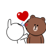 Brown & Cony di Cumuli di Cuori! Adesivi 3