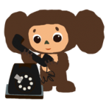 Stiker Cheburashka 2