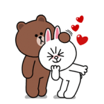 Brown & Cony di Cumuli di Cuori! Adesivi 4