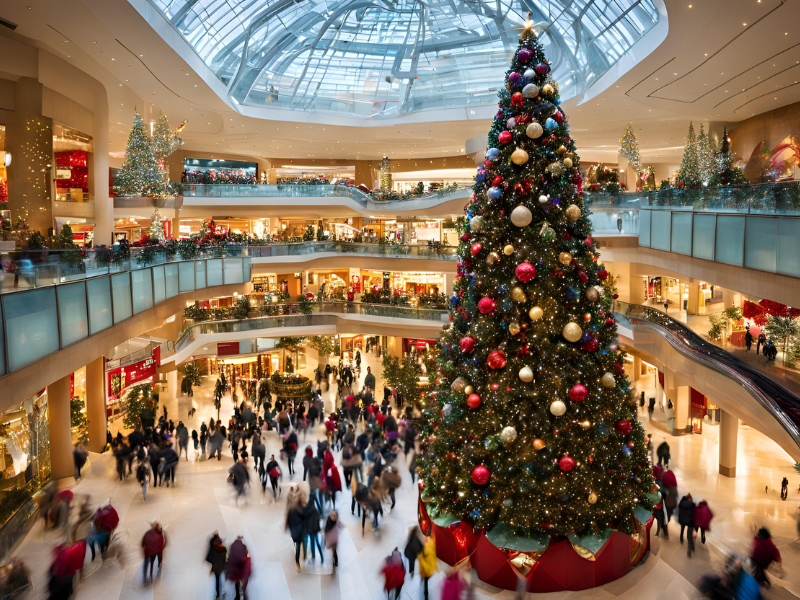 tạo dáng với cây thông noel 3