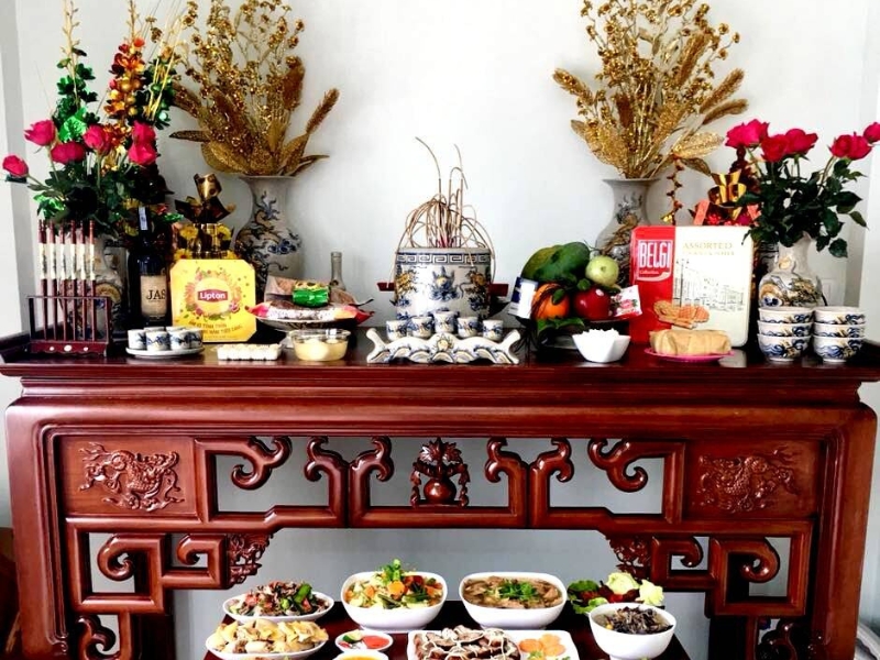 bày bàn thờ ngày tết 6