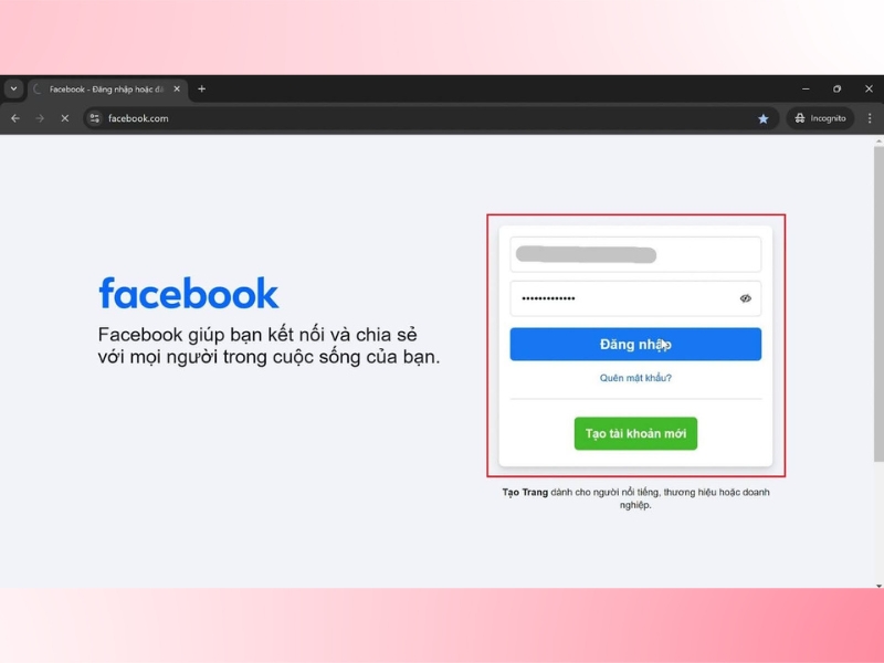cách lập page trên facebook 1