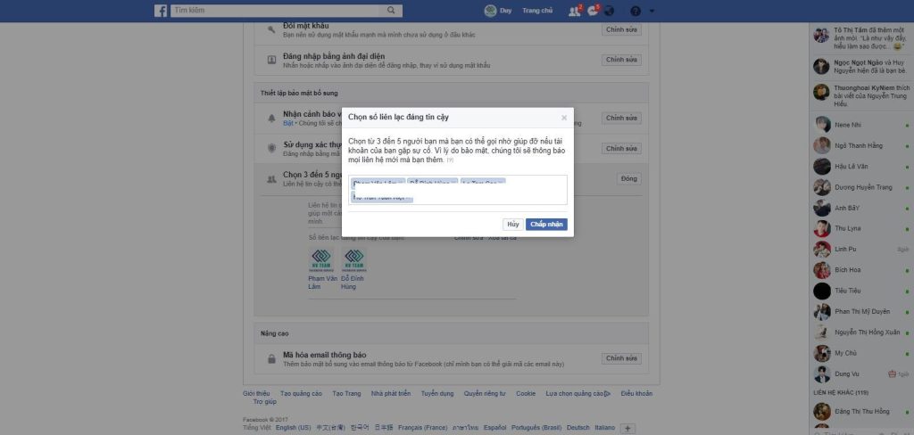 cách lấy lại mật khẩu facebook nhờ bạn bè 4