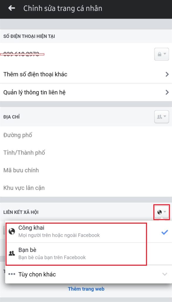 cách thêm instagram vào facebook 8